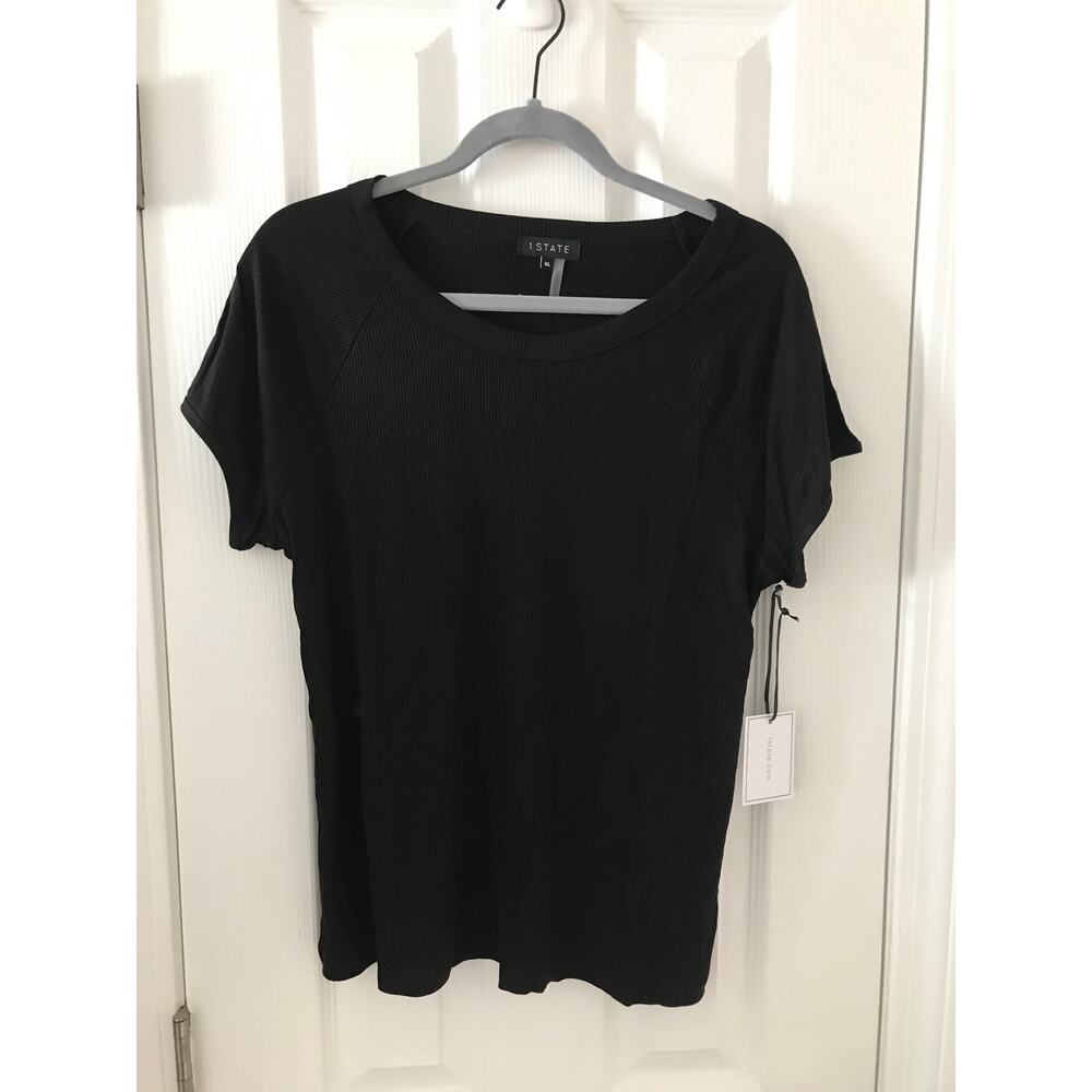 1 State Black Short-Sleeve Shirt SIZE XL NWT